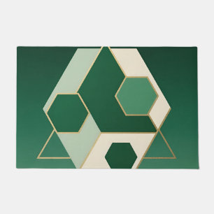 Smaragd Zeshoek Geometrisch Luxe Deurmat