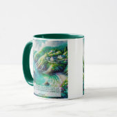 Smaragdeiland Ierse Christelijke KJV Romeinen Vers Mok (Voorkant links)