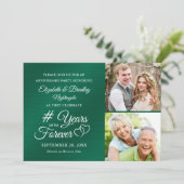 Smaragden Jubileum Hart YEER IN EEUWIGHEID Invi Kaart (Staand voorkant)