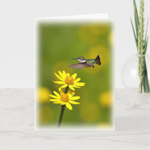 Smaragden Vogel Bloem Moederdagkaart Kaart