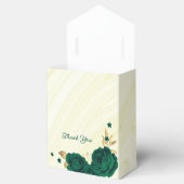 smaragdgroen bloemen goudblad bedankdoosjes (Geopend)