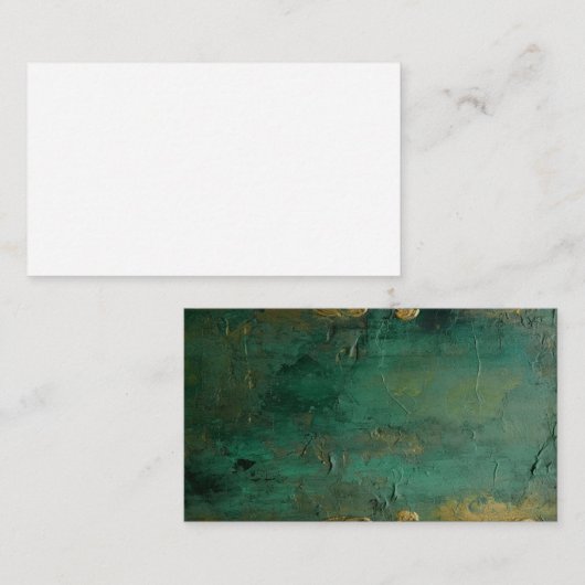 Smaragdgroen Elegant Blank Informatiekaartje (Voorkant / Achterkant)