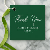 Smaragdgroen Elegant Minimalistische Bruiloft Dank Bedankjes Labels