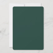 Smaragdgroen Elegant rustiek groen blad weelderig Save The Date (Achterkant)