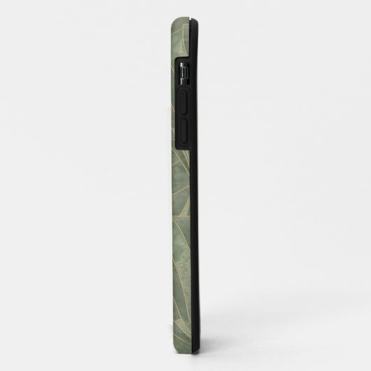 Smaragdgroen en Goud Art Deco Patroon Case-Mate iPhone Case (Achterkant/links)