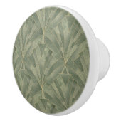 Smaragdgroen en Goud Art Deco Patroon Keramische Knop (Rechts)