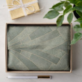 Smaragdgroen en Goud Art Deco Patroon Tissuepapier (Geschenk)