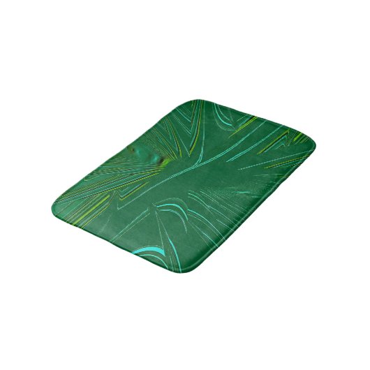 Smaragdgroen Faux Brocade Badmat (Gekanteld)