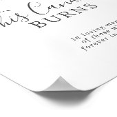 Smaragdgroen Geboomte Deze Kaars Brandende Herdenk Poster (Hoek)