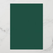 Smaragdgroen + goud | Cool Modern 50ste verjaardag Folie Uitnodiging (Achterkant)