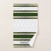 Smaragdgroen goud en witte geometrische achtergron bad handdoek (Handdoek)