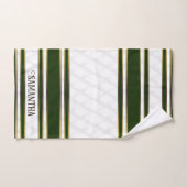 Smaragdgroen goud en witte geometrische achtergron bad handdoek (Handdoek)