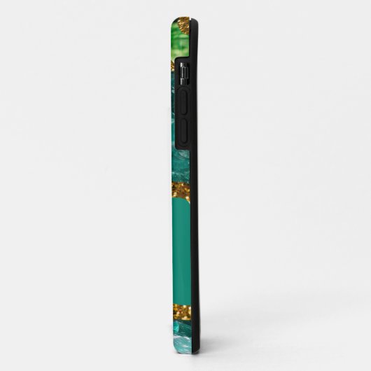 Smaragdgroen & Gouden Agaat Geode Case-Mate iPhone Case (Achterkant/links)