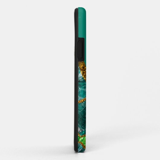 Smaragdgroen & Gouden Agaat Geode Case-Mate iPhone Case (Achterkant/rechts)