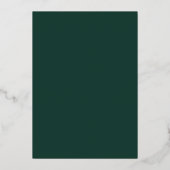 Smaragdgroen & Gouden Kalender Bruiloft Sla de dat Folie Uitnodiging (Achterkant)