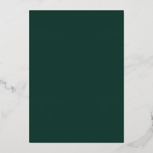 Smaragdgroen & Gouden Kalender Bruiloft Sla de dat Folie Uitnodiging (Achterkant)