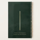 smaragdgroen goudmonogram niet gedateerd planner (Achterkant)