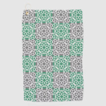 Smaragdgroen grijs geometrisch patroon