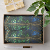 Smaragdgroen hemelboom Glas in lood Tissuepapier (Geschenk)