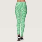 Smaragdgroen Mandala Patroon Leggings (Achterkant)