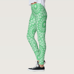 Smaragdgroen Mandala Patroon Leggings