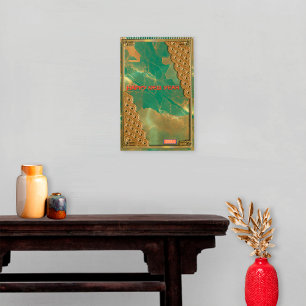 Smaragdgroen Rood Goud 12 Chinese Zodiaktekens Kalender