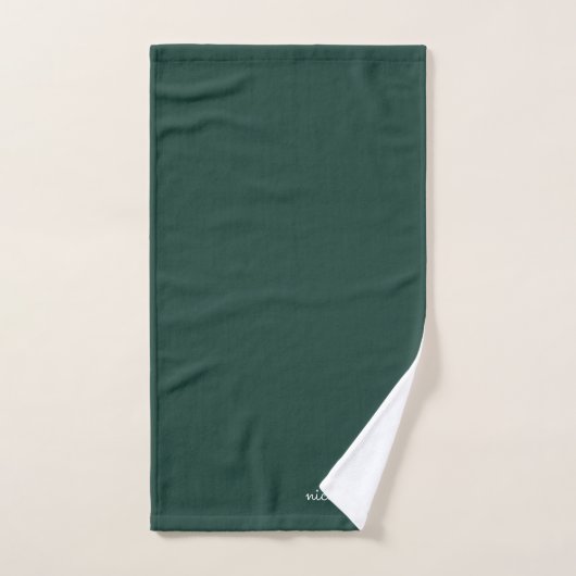 Smaragdgroen script | Stijlvol Monogram Modern Bad Handdoek (Handdoek)
