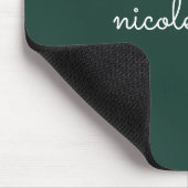 Smaragdgroen script | Stijlvol Monogram Modern Muismat (Hoek)