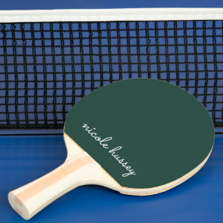 Smaragdgroen script | Stijlvol Monogram Modern Tafeltennisbatje