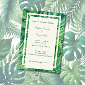 smaragdgroen tropisch huwelijk kaart