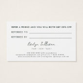 Smaragdgroen Witte Bloemen Verwijzingskaart Visitekaartje (Achterkant)