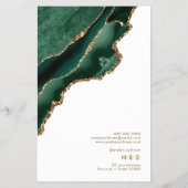 Smaragdgroene agaat op witte prijslijst Flyer (Achterkant)