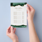 Smaragdgroene agaat op witte prijslijst Flyer (Hand)