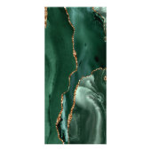 Smaragdgroene agaat op zwarte prijslijst reclamekaart (Achterkant)