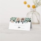 Smaragdgroene beige pioenroos bloem bruiloftsborre (Voorkant)