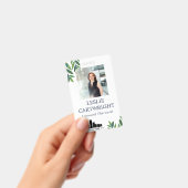 Smaragdgroene bladeren ID foto & Logo Badge (Handheld)
