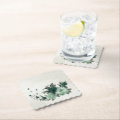 Smaragdgroene bloemen botanisch kartonnen onderzetters (Insitu)