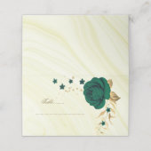 smaragdgroene bloemen gouden marmer (Buitenkant ongevouwen)