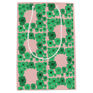 Smaragdgroene bloemenkaderpatroon cadeautas