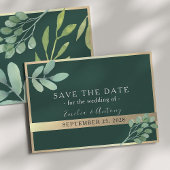 Smaragdgroene Botanische Trouw Save The Date