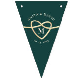 Smaragdgroene bruiloft vlaggetjes (Eerste vlag)