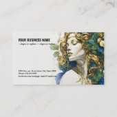 Smaragdgroene dromen in blauw en goud: Silhouetted Visitekaartje (Achterkant)