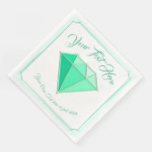 Smaragdgroene edelsteen. Sieraden. 55 Bruiloft Jub Servet (Hoek)