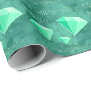Smaragdgroene edelstenen. Sieradencadeau Cadeaupapier