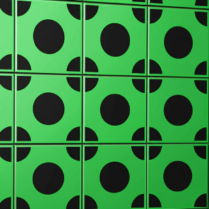 Smaragdgroene en zwarte wanddecoratie Minimaal v Tegeltje