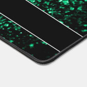 Smaragdgroene faux glitter fonkelt Monogram Bureaumat (Hoek)