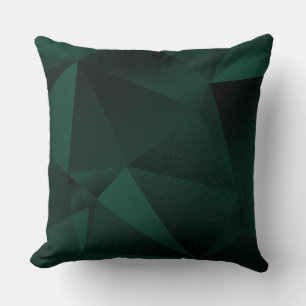 Smaragdgroene gefacetteerde geometrische diamant t kussen