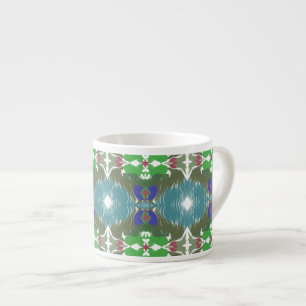 Smaragdgroene Getijde Kaleidoscoop Espresso Kop