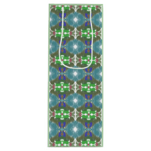 Smaragdgroene Getijde Kaleidoscoop Wijn Cadeautas