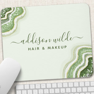 Smaragdgroene Glitter Agatische Geode Luxe Chic Muismat